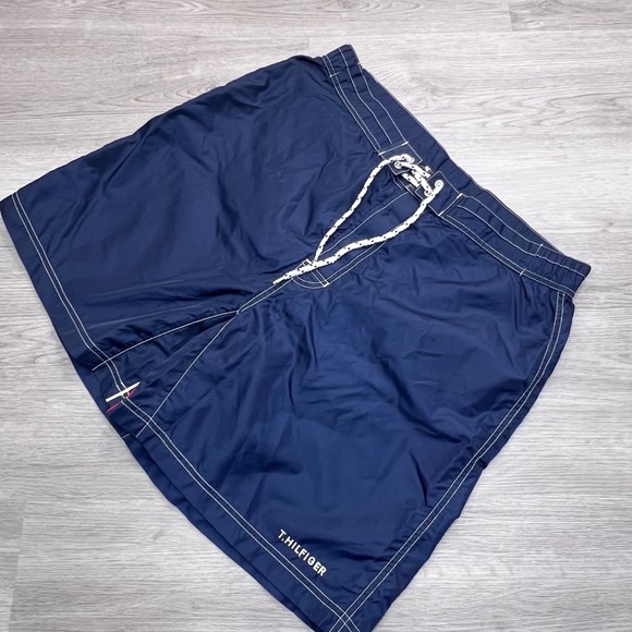 Tommy Hilfiger Other - Tommy Hilfiger Mens Navy Blue Vintage Board Shorts Swim Trunks XL 9/00 Retro